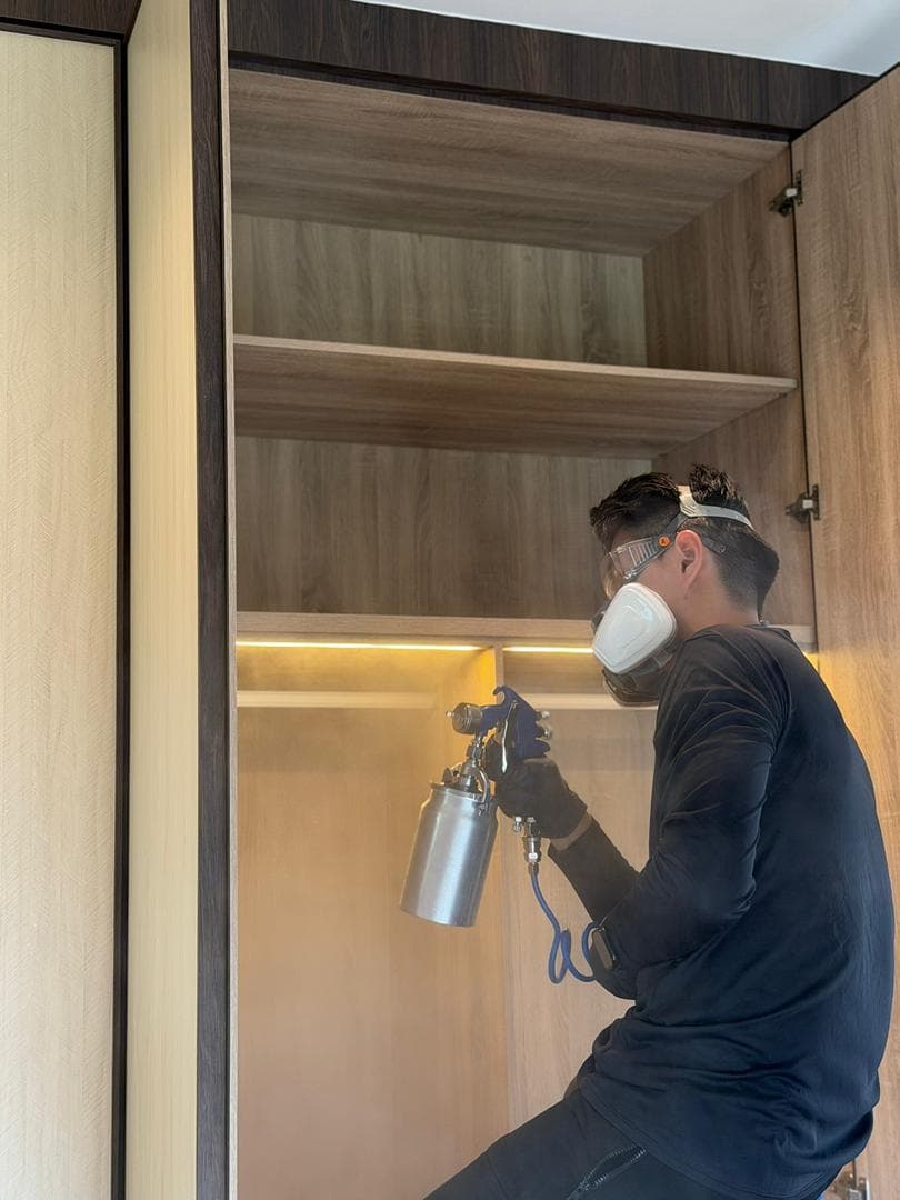 Spraying treatment detail